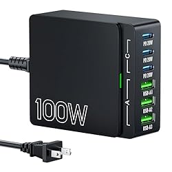 USB C Charger Block Charging Station: 100W 6 Port