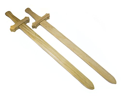 Set of Two Sturdy Wooden Short Swords