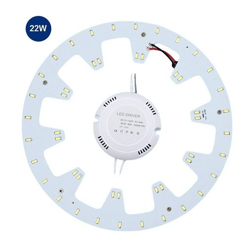 title=CORONA LED DA 22W PER SOSTITUZIONE E CONVERSIONE PLAFONIERE ALOGENE. EQUIVALE A