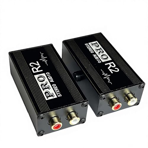 RCA Ground Loop Noise Isolator Kit + Stereo RCA Cable Included, 2 Channel Passive Noise Filter for DJ, Home Studio, Mixers and Car Audio, Eliminates Electric Buzzing and Noises