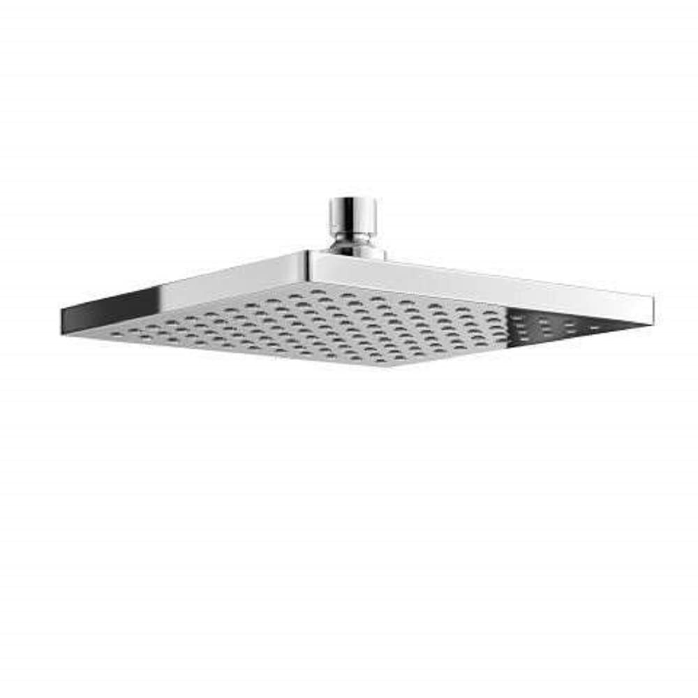 iBathUK 8 Inch Square Fixed Rainfall Brass Shower Head Easy Clean Chrome Swivel Joint