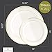 ELITE SELECTION Disposable Plastic Plate Set - 40 Pack Premium Quality Cream Dinnerware with 10.25” Dinner and 7.5” Salad Plate with Elegant Gold Double Trim for Wedding, Birthday, Party