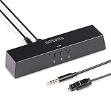 Bluetooth Transmitter & Receiver, EUASOO 2-in-1 Bluetooth Audio Adapter Wireless Transmitter, AptX Low Latency, Pair 2 Devices in TX, Digital Optical RCA AUX 3.5mm TV PC BT Headphones Speakers