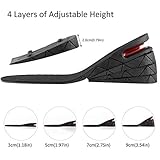 Height Increase Insole 4-Layer Orthotic Heel Shoe Lift Kit with Air Cushion Heel Insert 1.18