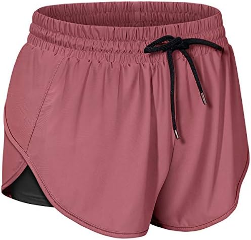 BLEVONH Women Drawstring Waist Athletic Running Shorts with Liner Inner Pocket 4 41Gb0AR%2BXtL. AC