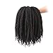 UNA 18 Inch 4packs Marley Hair For Twists Long Afro Marley Braid Hair Pure Kanekalon Synthetic Fiber Kinky Twist Hair Crochet Braids (4-Piece, 1B)