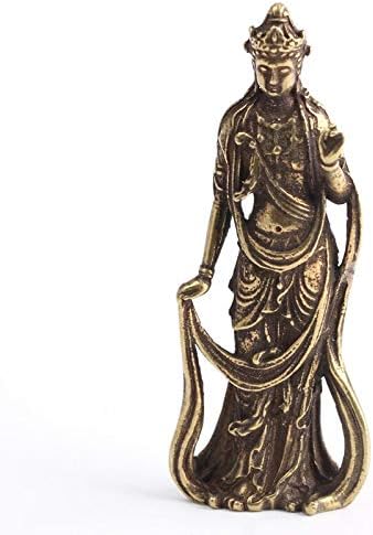 Amazon Co Jp Chinese Antique Bronzer Retro Small Inch Buddha Caring Guan Yin Bronze Statue Safe Pure Copper Ancient Cast Home Kitchen