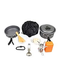 Goetland 16 Pcs Camping Cookware Set Mess Kit Back