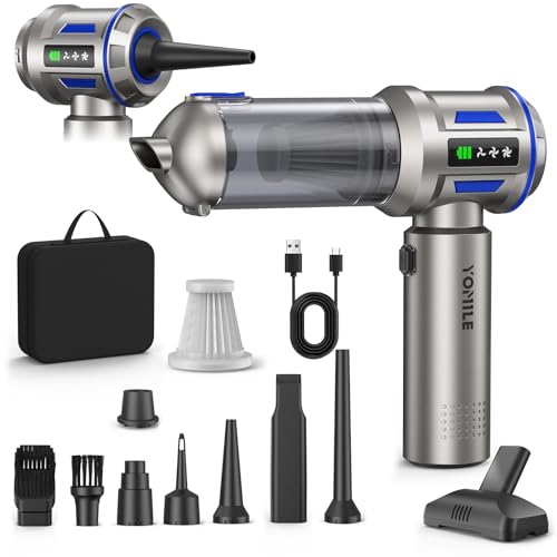 Handheld Vacuum Cleaner, 27000Pa/120W Mini Cordless Vacuum Cleaner & 250,000 RPM 3 Speeds Car Vacuum Cleaner with Brushless Motor, Wireless Car Vacuum Cleaner for Office, Home, Kitchen, Bristles