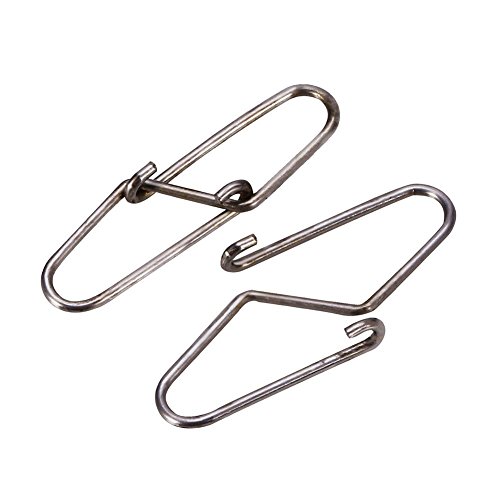 Zetiling Angeln Duo-Lock Karabinerhaken Karabinerhaken, 100 STÜCKE Edelstahl Angeln Kugellager Wirbel mit Duo Lock…