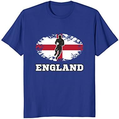Mens Distressed England Rugby Pride T Shirt Small Royal Blue