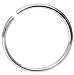 Forbidden Body Jewelry 20g Surgical Steel 10mm (3/8 Inch) Seamless Nose Ring Hoop, Nose Piercing