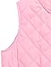 Allegra K Women's Puffer Vest Stand Collar Lightweight Gilet Quilted Zip Vest Medium Pink