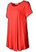 LARACE Plus Size Tops for Women Short Sleeve Shirts Casual Summer Clothes Round Neck Tunics for Leggings (1X, Red)