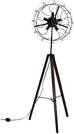 Starfish Steampunk Reclaimed Wood Fan Floor Lamp