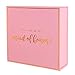 Crisky Pink Maid of Honor Proposal Box with Gold Foiled Text | 1 Empty Boxes | Perfect for Will You Be My Maid of Honor Gift and Wedding Present
