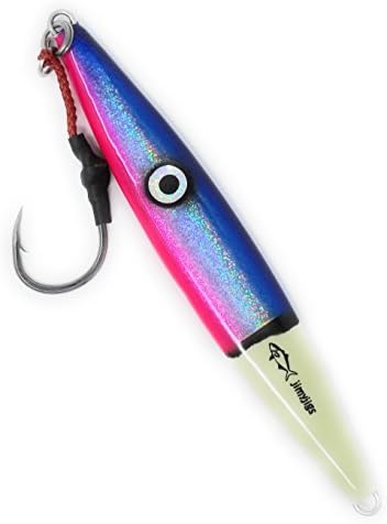 JimyJigs Rudo 100 Gram Vertical Jigs (Pink and Blue)