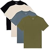 WP West Path Men's 100% Organic Cotton T-Shirt - Fair Trade Certified - Mens Cotton Tees - Solid Color T Shirt (4 Pack)