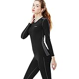 Women’s Winter Underwear Set, Sport Thermal Long Johns Base Layer, Outdoor Compression Gear Top & Bottom for Skiing Running