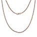 Kezef 3mm Miami 925 Sterling Silver Chain Necklace Men - Rose Gold Necklace 24 inch Curb Diamond Cut Cuban Link Chain Men Women - Made in Italy Chains - cadenas de plata 925 para hombre