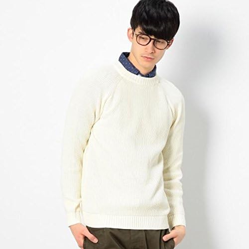 Amazon コーエン メンズ Coen 畦編みコットンニットプルオーバー オフホワイト S 30 セーター 通販