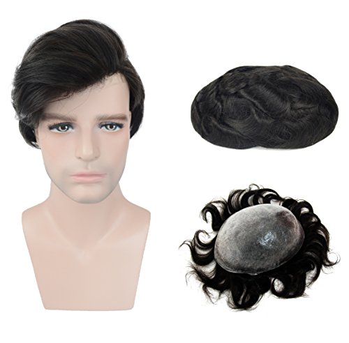 Soft Thin Skin Toupee For Men Human Hair With 8x10 Inch 0 6mm Skin