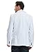 Pishon Men's Slim Fit Blazer Jacket Solid Cotton Casual One Button Sport Coats, White, US Size 42R(Tag Size 3XL)