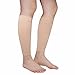 Leg Compression Sleeve Tattoo Cover up for Women - Shin Calf Pain Relief 1 Pair (Ivory)