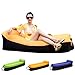 HAKE Dual Purpose Inflatable Sofa with Portable Carry Bag for Outdoor and Indoor use (U-Shape Pillow+Chair) (Orange Lounger)