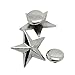 Souarts Silver Tone Color Five Pointed Star Stud Rivet Punk Bag Belt Leather Craft Pack of 50pcs