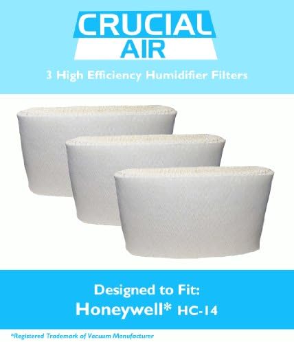 Crucial Air Replacement Humidifier Wick Filter Compatible with Honeywell Models HCM3500,HM3600,HCM-6000 Air Filters Parts # HC-14 Bulk (3 Pack)