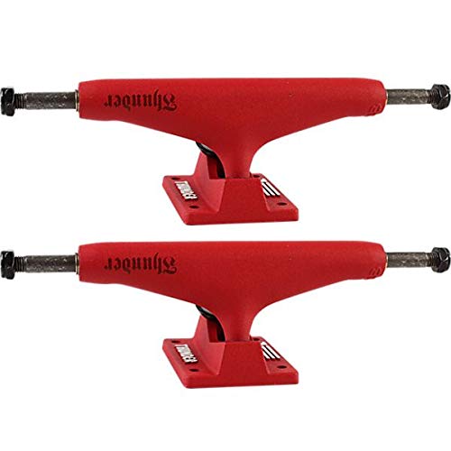 Thunder Trucks 148mm Team Full Dip Script Red Skateboard Trucks - 5.5" Hanger 8.25" Axle (Set of 2)