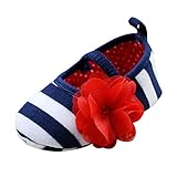 Weixinbuy Toddler Girl's Stripes Soft Elastic Party Crib Shoes