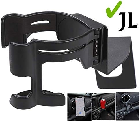 AUFER Mobile Phone/Water Cup Bottle Mount Stand Holder for Jeep Wrangler JL Sport Sports Sahara & JL Rubicon Moab