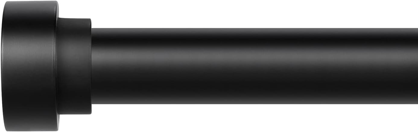 Window Treatment Hardware - Black Curtain Rods for Windows 48 to 84 Inch(4-7ft),1 Inch Diameter Heavy Duty Curtain Rods,Adjustable Curtain Rod,Modern Decorative Drapery Rods,Telescoping Window Curtains Rod 36-88