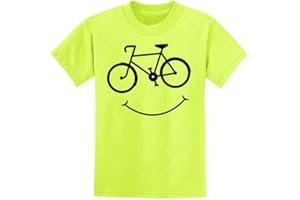 PandoraTees High Visibility Cycling Tshirts, Funny Kids Hi-vis cycling smile tshirt, Matching Cycling Shirts