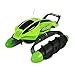 SZJJX RC Terrain Twister Boat 4WD 2.4G Remote Control Tank Vehicle 8 Channels Amphibious All Terrain Landing Ship Land&Water for Water/Flat Grand/Grassland/Snowland/Sand Beach/Desert-Green