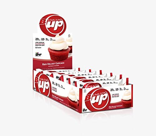 YUP BRANDS - B-UP Protein Nutritional Bar 12 Pack (Red Velvet Cupcake)