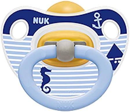 NUK Baby Pacifier 18-36 M Latex Boy Blue Soother Sea Horse Soother 4187-10
