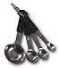8 Piece Measuring Cups and Spoons Set with Silicone Easy Grip Handles by plumwood and vine (Black)