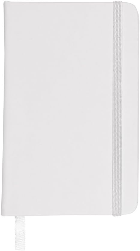 eBuyGB A5 Coloured Hardback Lined Paper Notebook, White