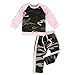 Puseky Baby Girl Camouflage Long Sleeve Shirt+Pants Tracksuit Outfit Sports Suit (2-3T, Camouflage+Pink)