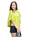 Zehui Women's Asymmetric OL Career Casual Batwing Sleeve Chiffon Shirt