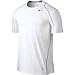 Nike Men's Pro Fitted Short Sleeve Shirt, White/Matte Silver/Black, Large