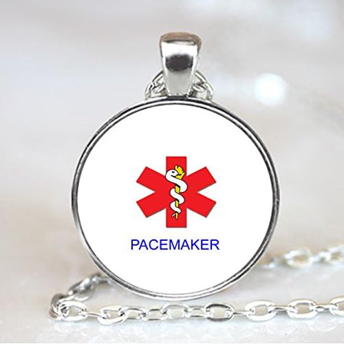 Pacemaker Pendant, Pacemaker Necklace, Medical Alert Pacemaker Pendant, Pacemaker Jewelry (PD0610S)