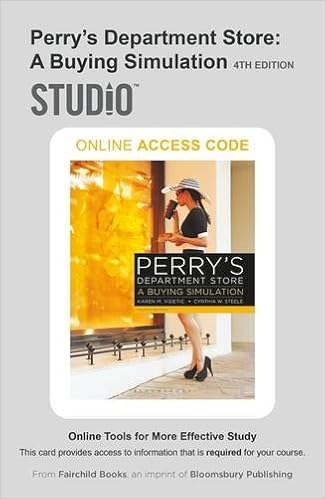 Perry's Department Store: A Buying Simulation: Studio Access Card Perry's Department Store: A Buying Simulation: Studio Access Card