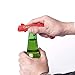 2 Pack Bottle Opener Creative Bottle Opener Cap Gun Plastic Beer Bottle Opener Cap Launcher Shooter for Home Bar Party Drinking Game (Red and Grey)
