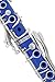 Lazarro 150-BU-L B-Flat Bb Clarinet Royal Blue-Silver Keys with Case, 11 Reeds, Care Kit and Many Extras