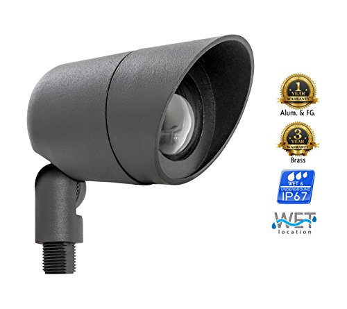 Westgate Lighting LED Directional Landscape Lights Die-Cast Aluminum Housing - IP67 Waterproof -12V AC- 36° Beam Angle- All Accessories Included - 3 YR Warranty (4 Black)