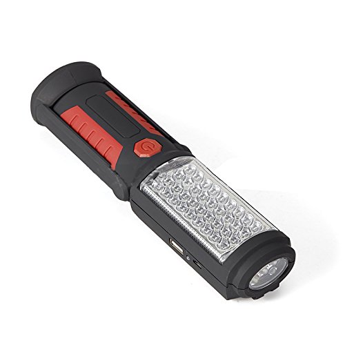 Vinmax LED Work Light Rechargeable-Cordless COB LED Flashlight Work Light Lamp Magnetic Clip Support Stand with Swivel Hook High Brightness for Camping Household Workshop Car Repair Emergency